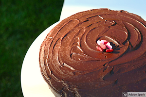 Chocolate cake with Ganache frosting